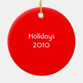 日本のなコイのパーソナライズなクリスマスのオーナメント セラミックオーナメント (裏面)