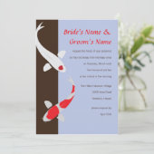 日本のなコイの結婚式招待状-ラベンダー 招待状 (スタンド正面)