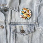 日本のなコイの魚、水彩画の芸術、水生芸術 缶バッジ (インサイチュ)