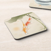 日本のなコイははす池の水泳を採取します コースター (左側)