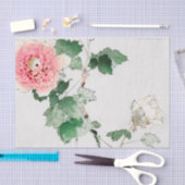 日本のなシャクヤクのプリントのティッシュペーパー 薄葉紙 (クラフト)