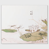 日本のなスイレンの浮いている葉の包装紙 ラッピングペーパー (フラット)