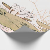 日本のなスイレンの浮いている葉の包装紙 ラッピングペーパー (角)