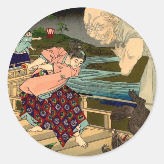 日本のなステッカー ラウンドシール (正面)