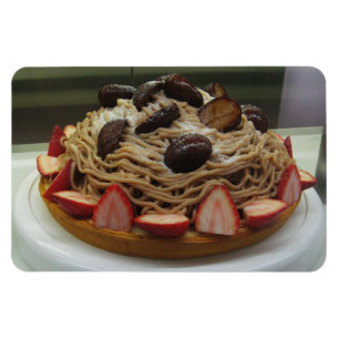 日本のなスパゲッティ及びいちごのケーキ マグネット