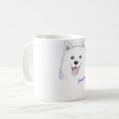 日本のなスピッツのマグ コーヒーマグカップ (正面左)