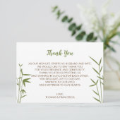 日本のなタケ結婚式のサンキューカード サンキューカード (スタンド正面)