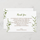 日本のなタケ結婚式のサンキューカード サンキューカード (正面/裏面)