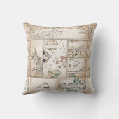 日本のなタペストリーのアジアコラージュのtsuzureのnishiki クッション (裏面)