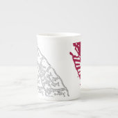 日本のなパラソルはマグを設計しました ボーンチャイナマグカップ (正面)