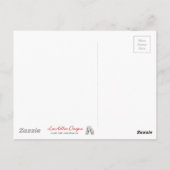 日本のなピンクの受皿マグノリア ポストカード (裏面)