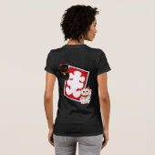 日本のなフルハウスの印及び招く猫 Tシャツ (裏面フル)