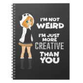 日本のなマンガのギフトのかわいいかわいいの日本製アニメファンのパンダ ノートブック (正面)