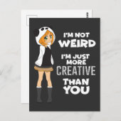 日本のなマンガのギフトのかわいいかわいいの日本製アニメファンのパンダ ポストカード (正面/裏面)