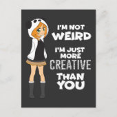 日本のなマンガのギフトのかわいいかわいいの日本製アニメファンのパンダ ポストカード (正面)