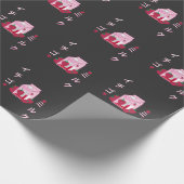 日本のなミルクのカートンのギフトのいちごのミルクセーキ ラッピングペーパー (角)