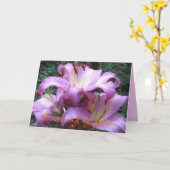 日本のなユリカード カード (黄色い花)