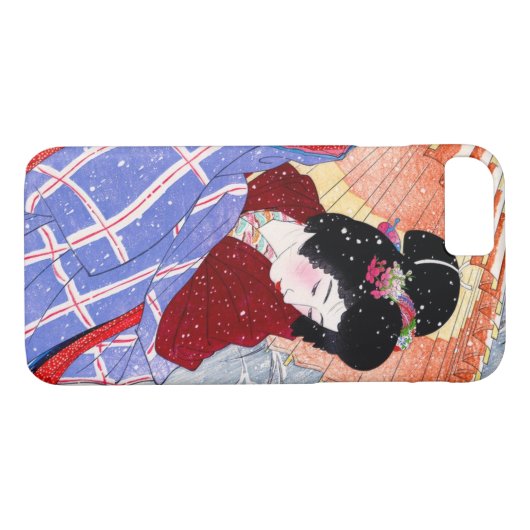 日本のなヴィンテージの美しいの芸者の女性女性Maiko Case-Mate iPhoneケース (裏面(横))