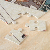 日本のなヴィンテージのukiyo-eの芸者の古いスクロール ジグソーパズル (側面)