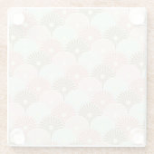 日本のなヴィンテージパターン ガラスコースター (裏面)