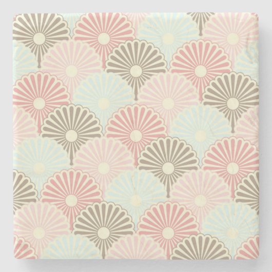 日本のなヴィンテージパターン ストーンコースター (正面)