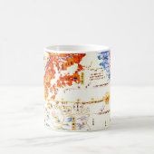 日本のな世界地図1800年 コーヒーマグカップ (中央)