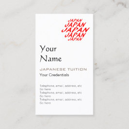 日本のな個人教師のアポイントメントの名刺 予約カード