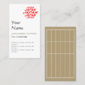 日本のな個人教師のアポイントメントの名刺 予約カード (正面/裏面)