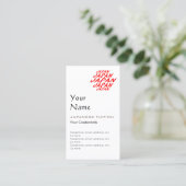 日本のな個人教師のアポイントメントの名刺 予約カード (スタンド正面)