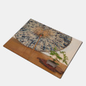 日本のな傘および盆栽の木のWashington D.C. ドアマット (アングル)