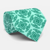 日本のな円形浮彫りのパターン、水およびターコイズ ネクタイ (ロール)