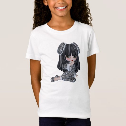 日本のな女の子のベビードール Tシャツ (正面)