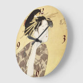 日本のな女性の柱時計 ラージ壁時計 (傾斜)