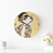 日本のな女性の柱時計 ラージ壁時計 (ホーム)