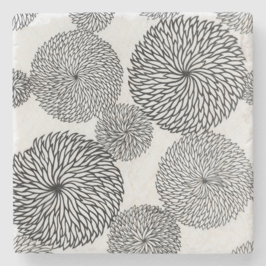 日本のな学校の菊 ストーンコースター (正面)