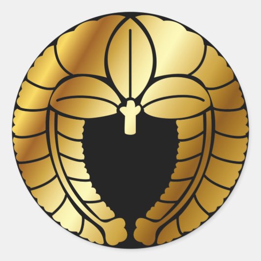 日本のな家紋(KAMON)の記号 ラウンドシール (正面)