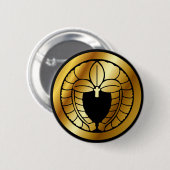 日本のな家紋(KAMON)の記号 缶バッジ (正面&裏面)