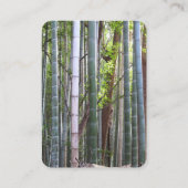 日本のな巨大なタケの森林、Sagano、京都、日本 名刺 (裏面)