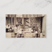 日本のな布の店、c.1890 (手によって着色されるphot 名刺 (裏面)