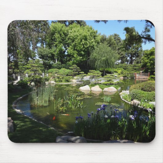 日本のな庭のコイの池および自然のマウスパッド マウスパッド (正面)
