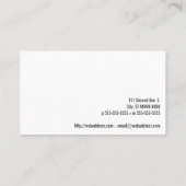 日本のな庭のタケの勾配 名刺 (裏面)