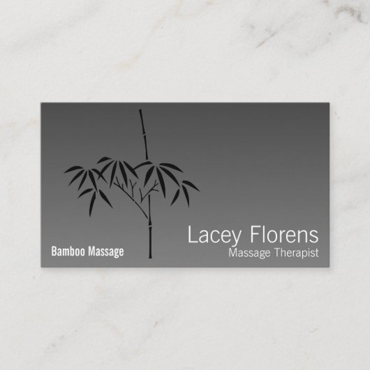 日本のな庭のタケの勾配 名刺 (正面)