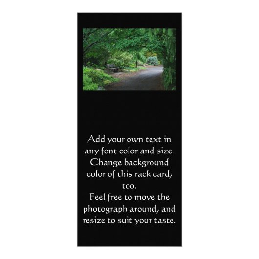 日本のな庭のベンチの棚カード ラックカード (正面)