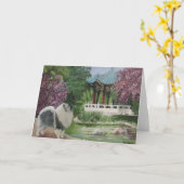 日本のな庭のメッセージカード カード (黄色い花)