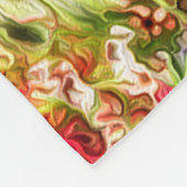 日本のな庭の塔の桜および滝 フリースブランケット (角)