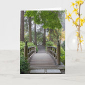 日本のな庭の挨拶状 カード (黄色い花)