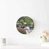 日本のな庭の日本庭園 ラウンド壁時計 (ホーム)