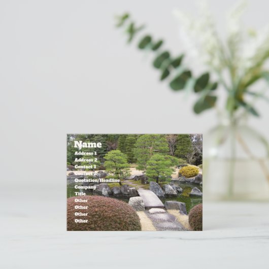 日本のな庭の日本庭園 名刺 (スタンド正面)