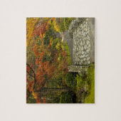 日本のな庭の秋のパズル ジグソーパズル (縦)