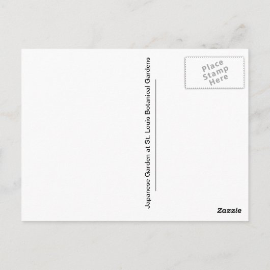 日本のな庭 ポストカード (裏面)